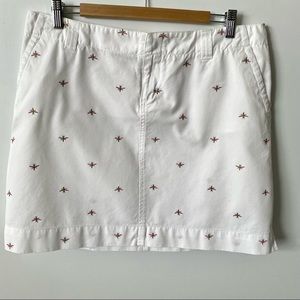 White Label Lilly Pulitzer White Snappy Skirt with Dragonfly Embroidery size 12